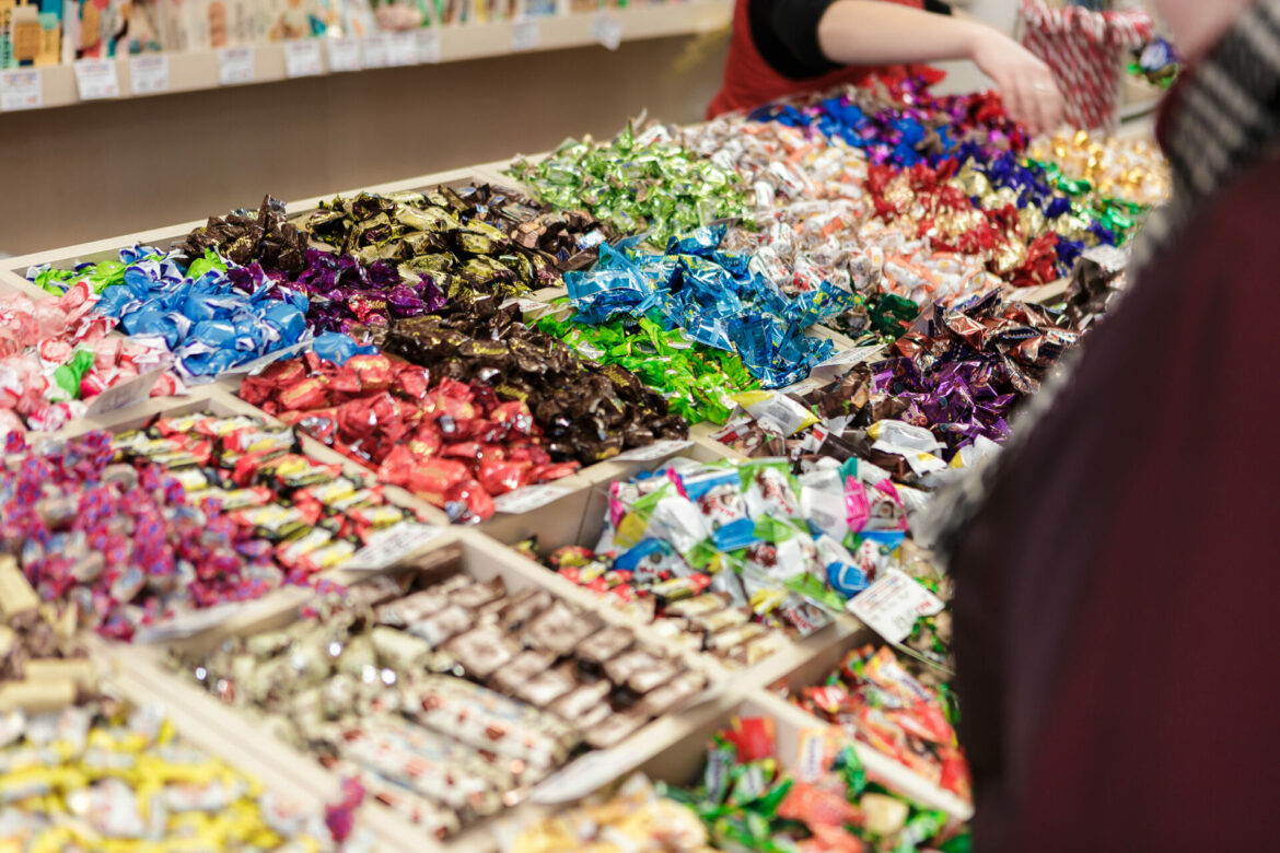 lots of chocolates on store shelves